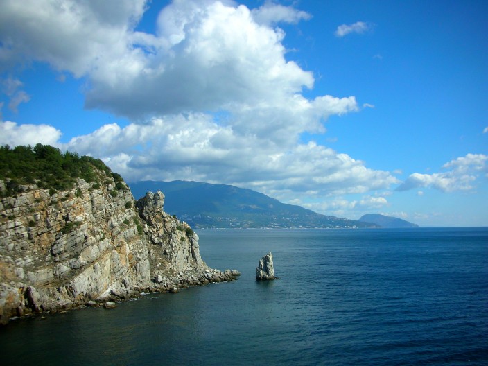 The Black Sea coast of Crimea near Yalta
